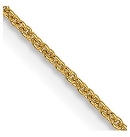 14 Karat Yellow Gold 20" .9mm Round Cable Chain