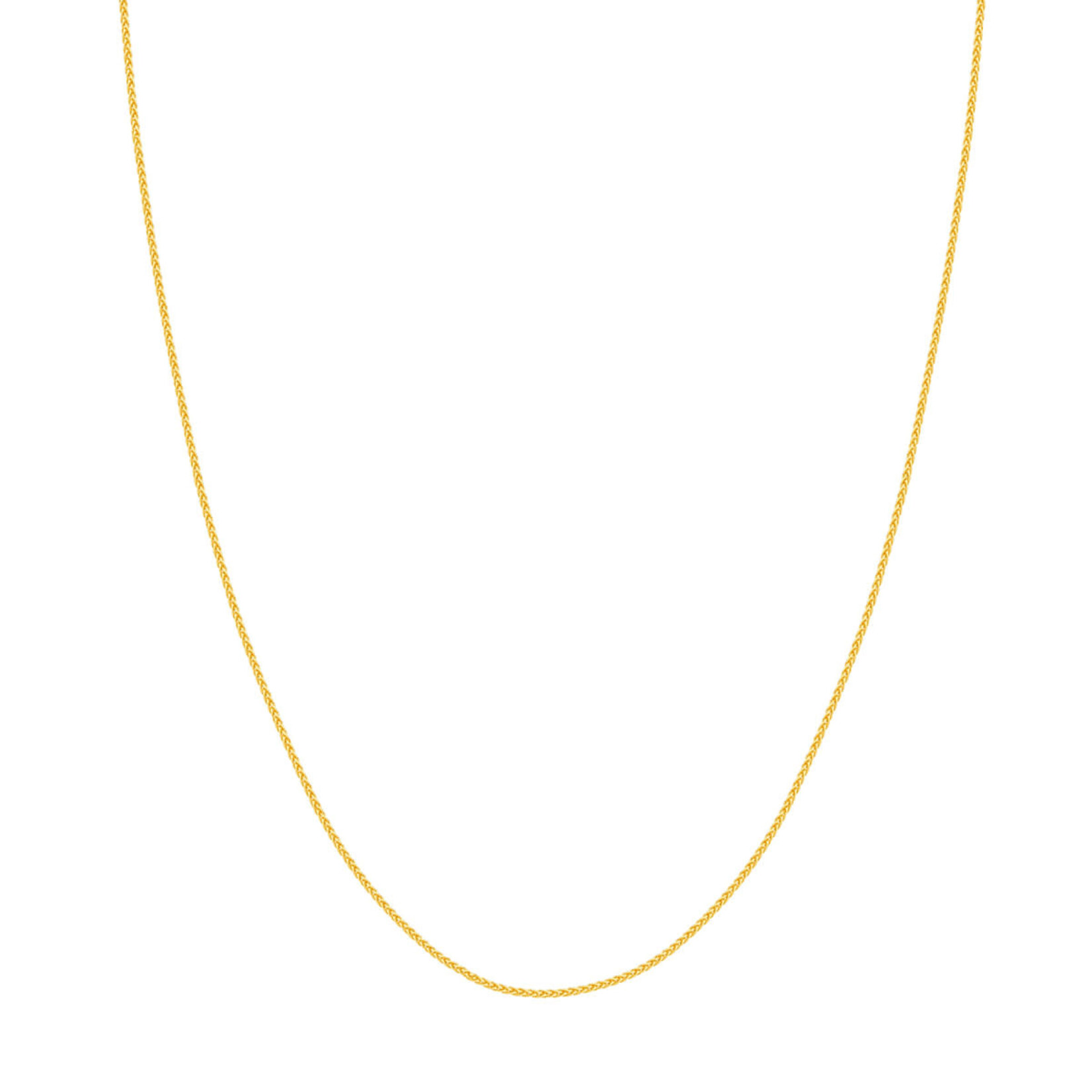 14 Karat Yellow Gold 20" 1.05mm Wheat Chain