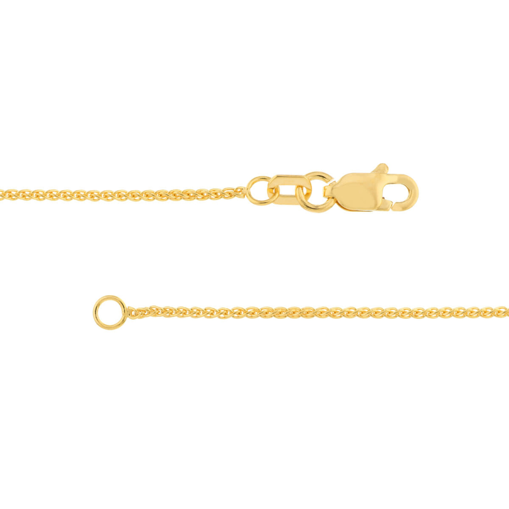 14 Karat Yellow Gold 20" 1.05mm Wheat Chain