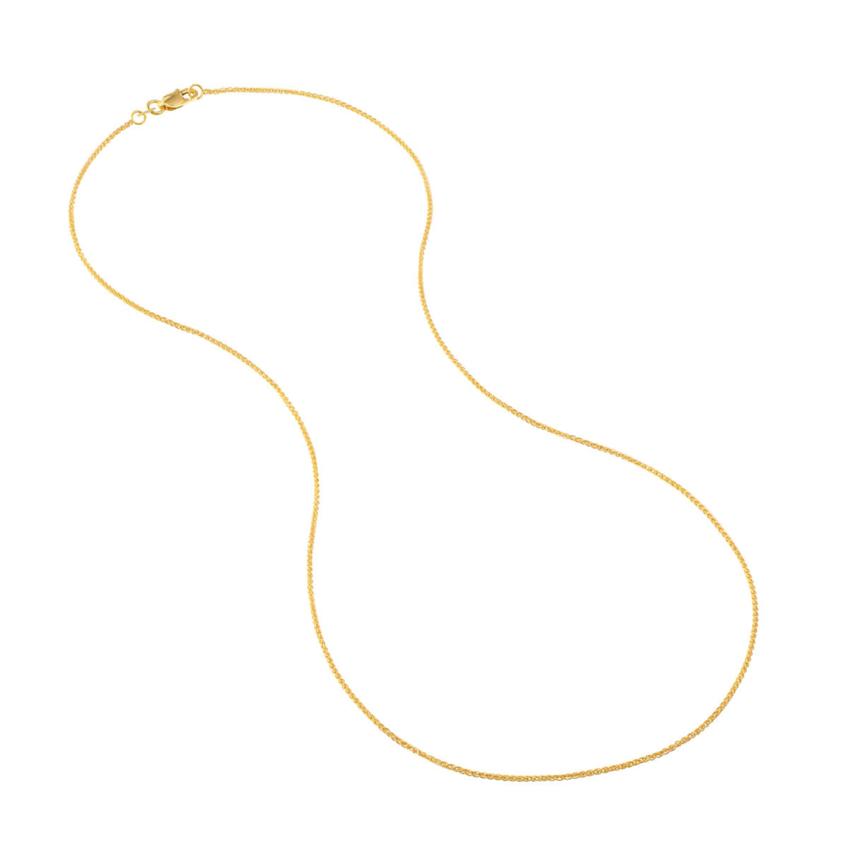 14 Karat Yellow Gold 20" 1.05mm Wheat Chain