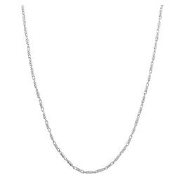 14 Karat White Gold 18" 1.05mm Diamond-Cut Tube Bead Chain