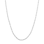 14 Karat White Gold 20" 1.05mm D/C Tube Bead Chain