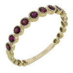 Zeghani 14 Karat Yellow Gold Ruby Bezel Ring