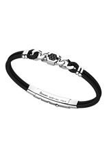 Zancan Sterling Silver Black Spinel Honeycomb Bracelet