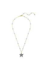 Swarovski Idyllia pendant Crystal pearls, Starfish, Multicolored, Gold-tone plated