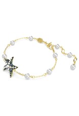 Swarovski  Idyllia bracelet Crystal pearls, Starfish, Multicolored, Gold-tone plated