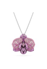 Swarovski  Idyllia pendant Flower, Pink, Rhodium plated