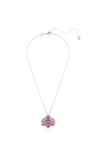 Swarovski  Idyllia pendant Flower, Pink, Rhodium plated