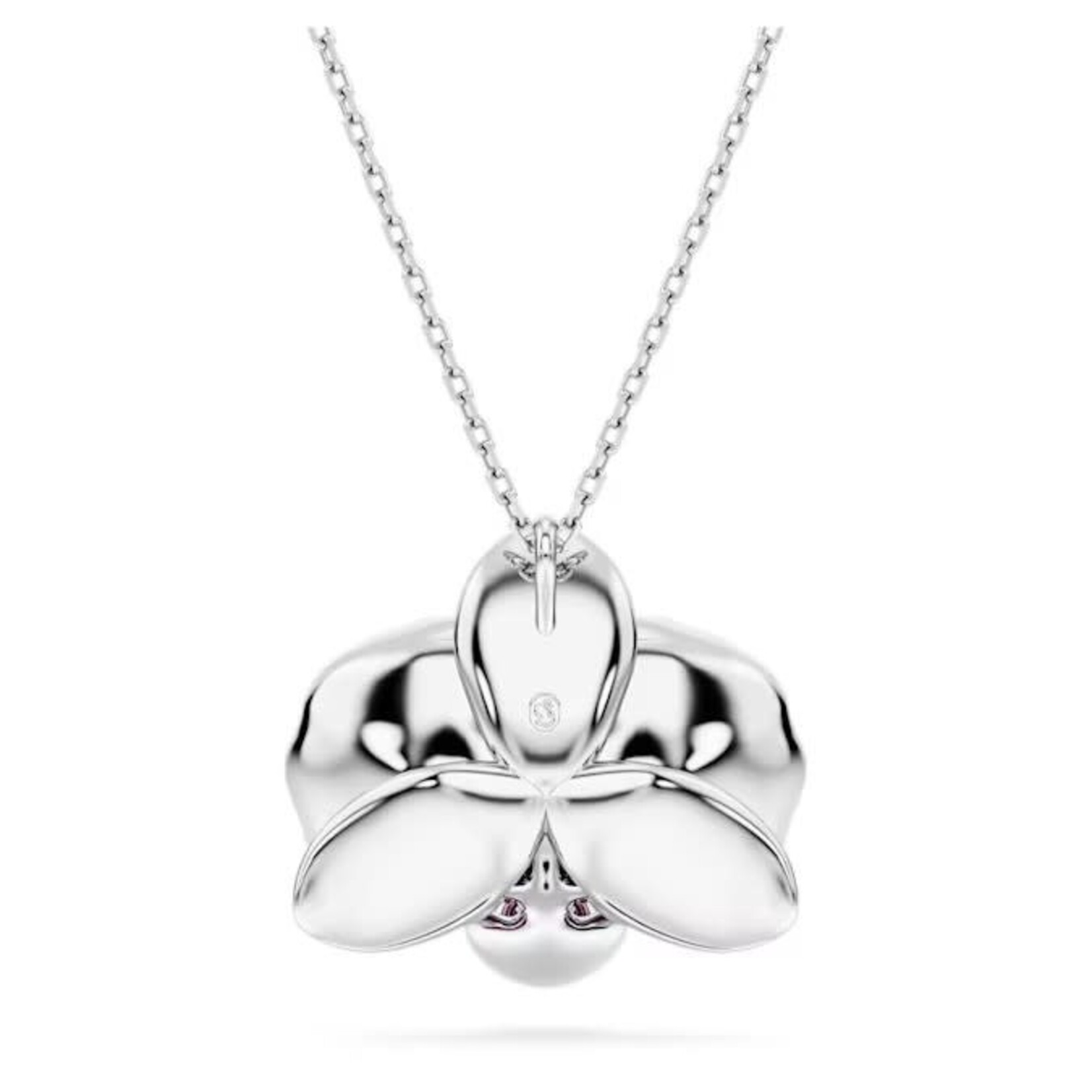 Swarovski  Idyllia pendant Flower, Pink, Rhodium plated
