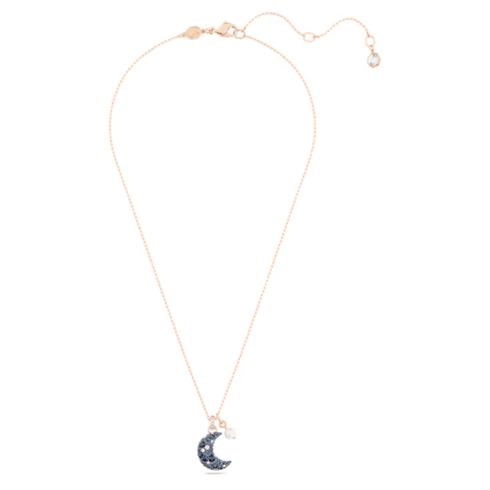 Swarovski Luna pendant Moon, Multicoloured, Rose gold-tone plated