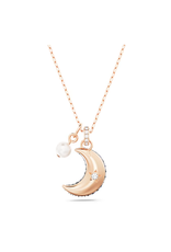 Swarovski  Luna pendant Moon, Multicoloured, Rose gold-tone plated