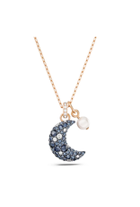 Swarovski  Luna pendant Moon, Multicoloured, Rose gold-tone plated