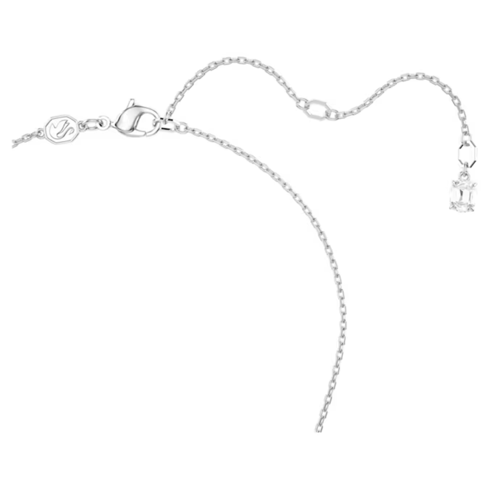 Swarovski Constella necklace Oval cut, Blue, Rhodium plated