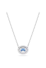 Swarovski  Constella necklace Oval cut, Blue, Rhodium plated