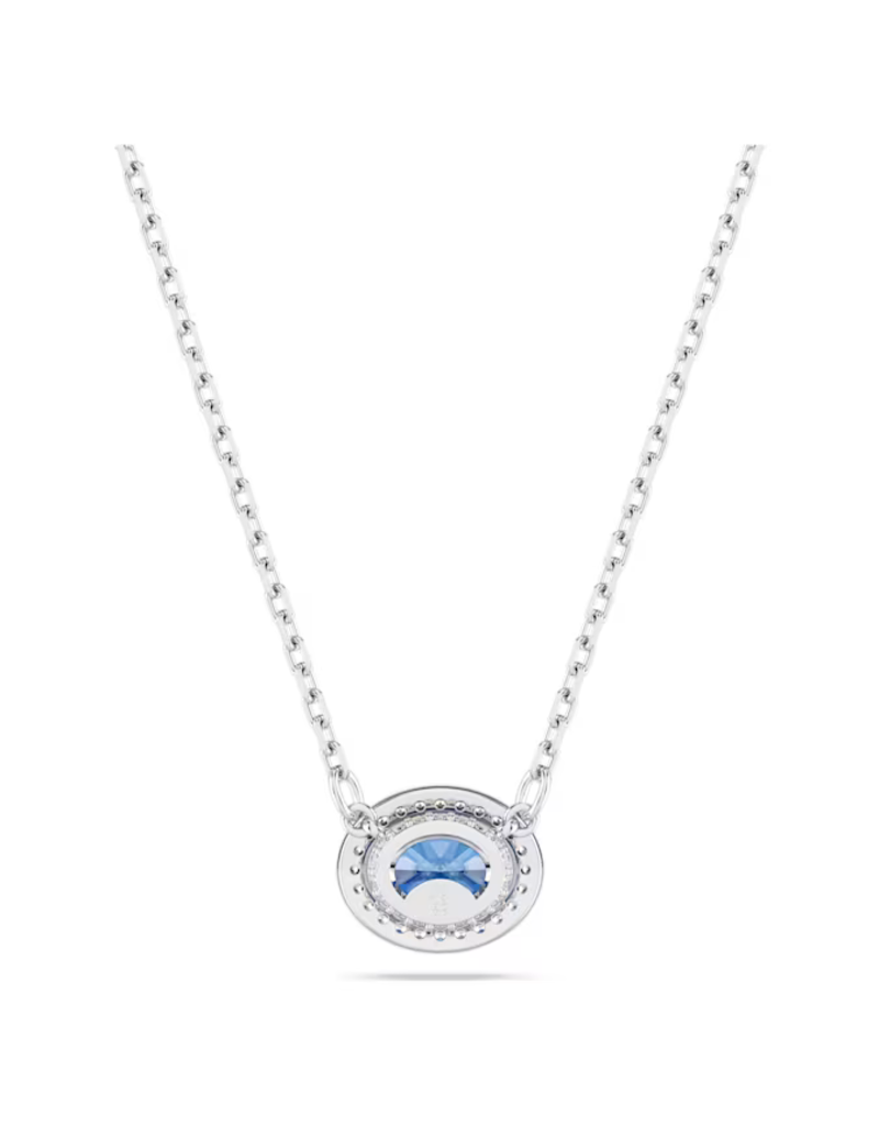 Swarovski  Constella necklace Oval cut, Blue, Rhodium plated