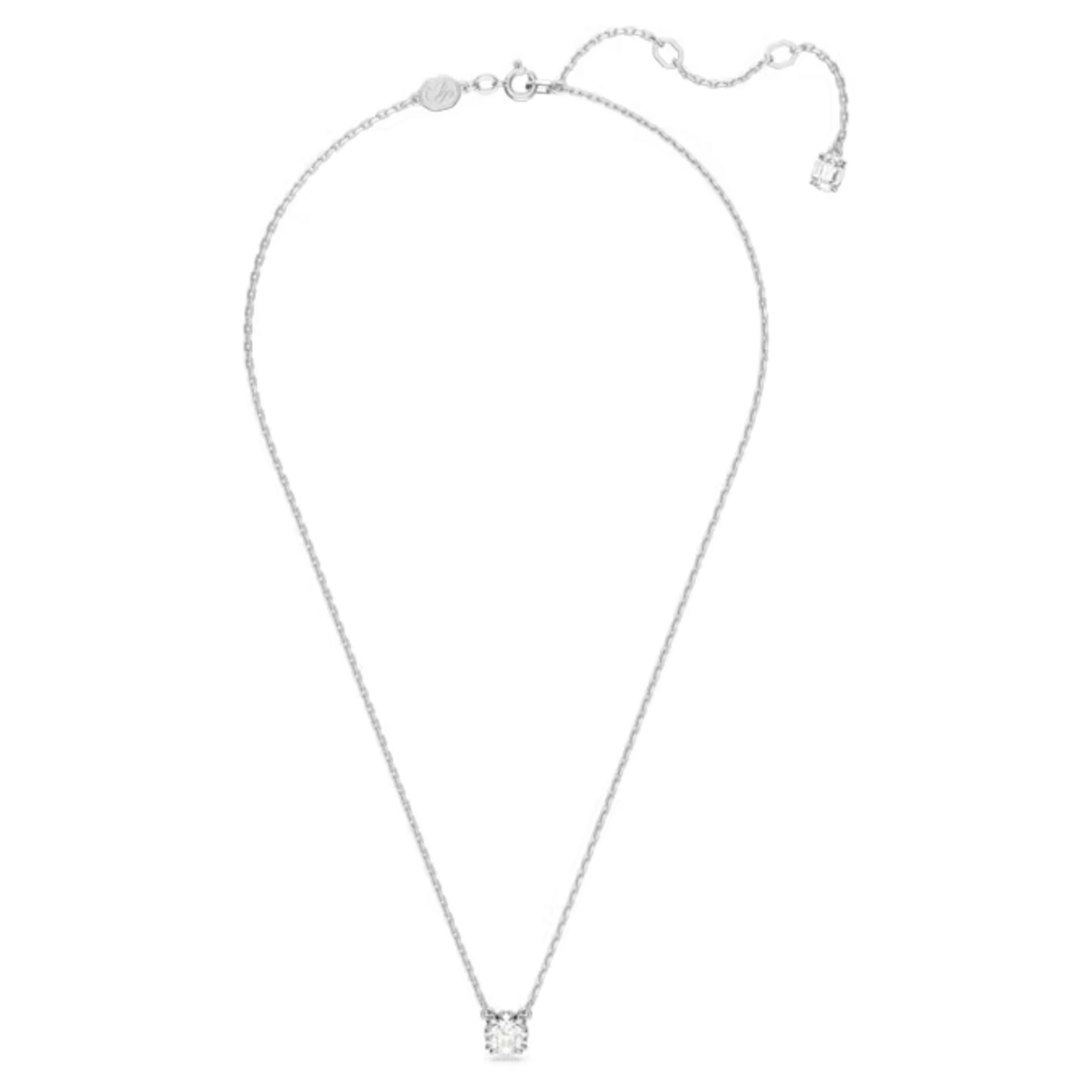 Swarovski Constella pendant Round cut, White, Rhodium plated