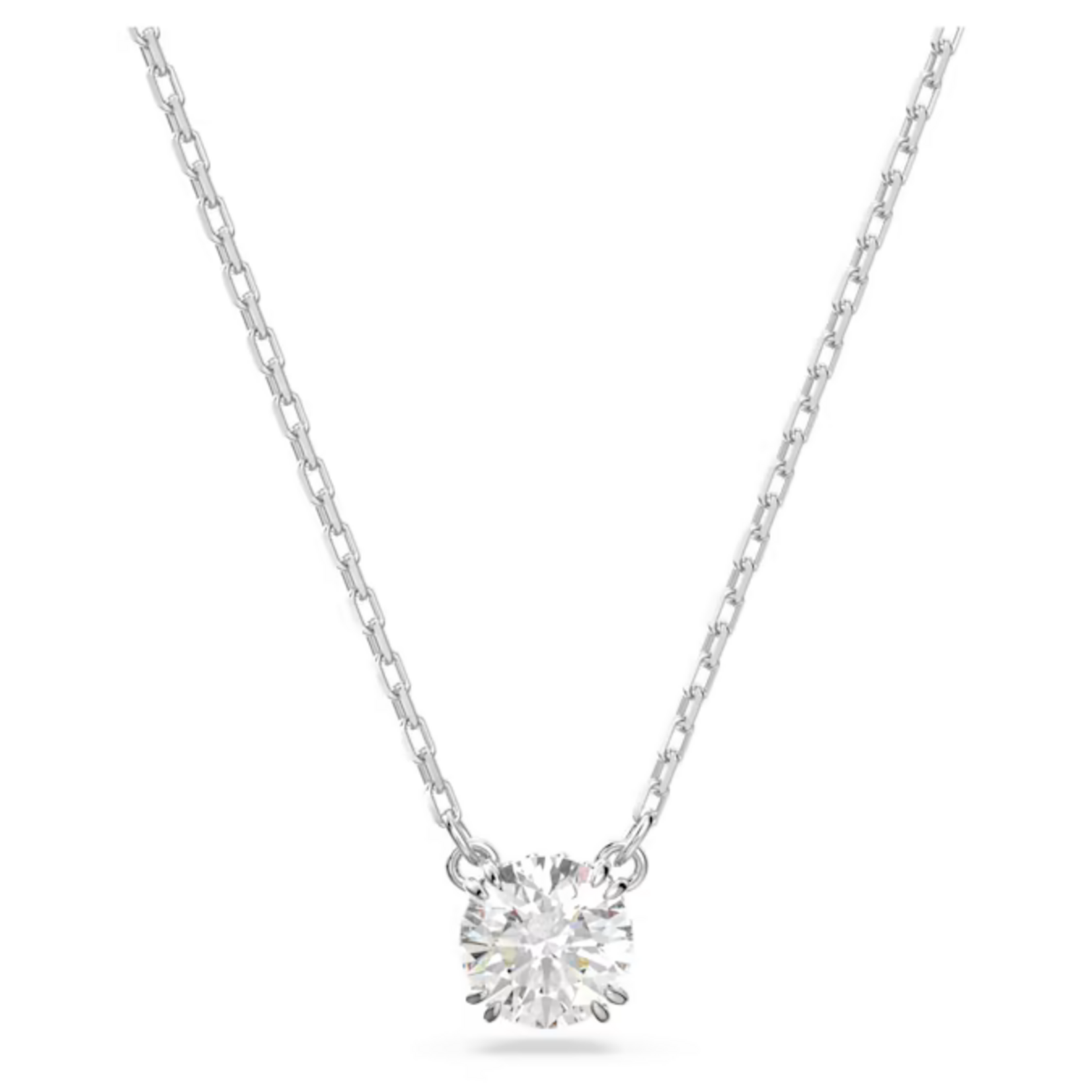 Swarovski Constella pendant Round cut, White, Rhodium plated