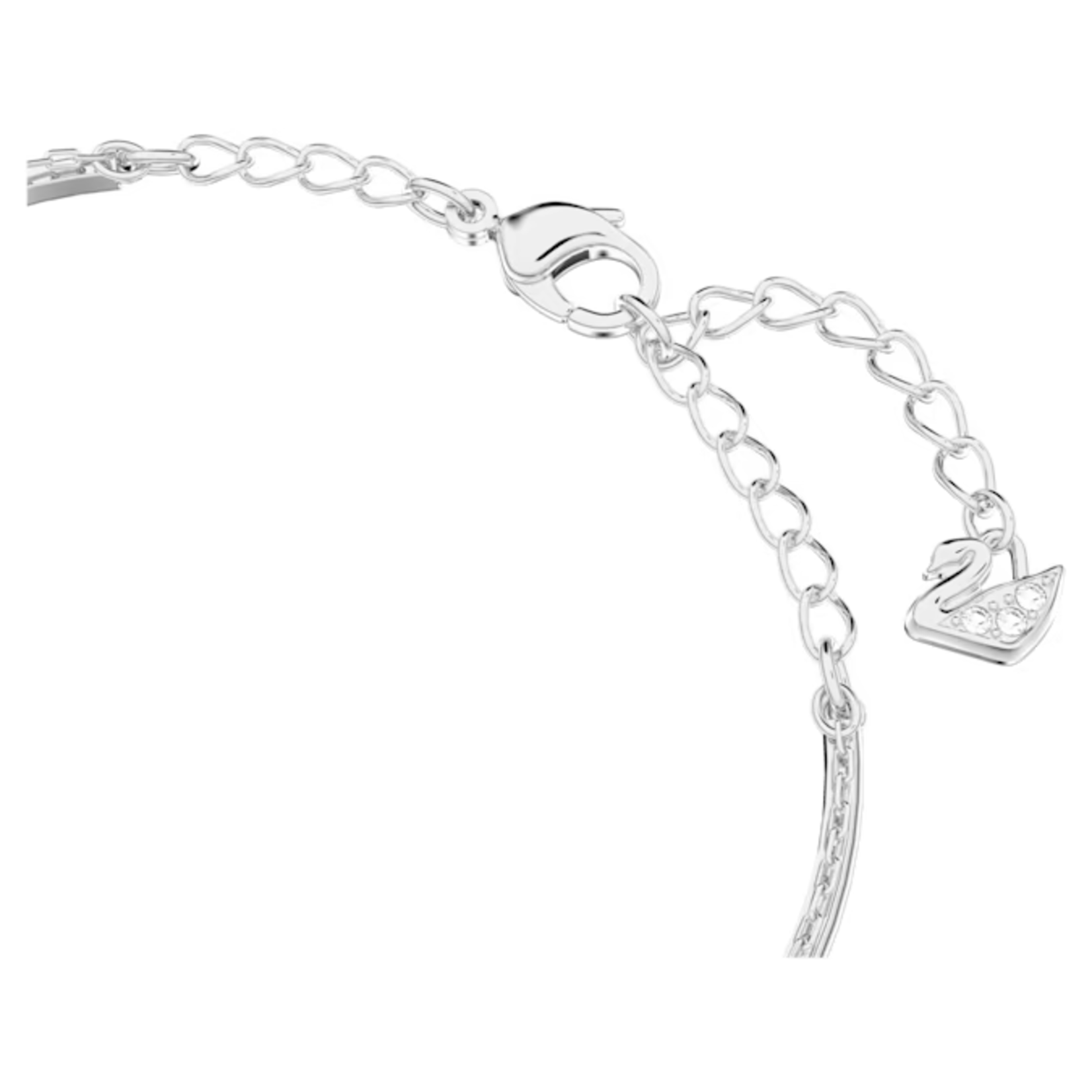 Swarovski  Ginger bangle White, Rhodium plated