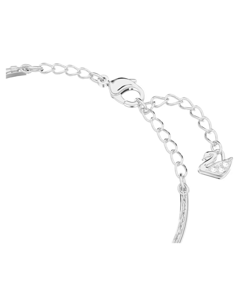 Swarovski  Ginger bangle White, Rhodium plated