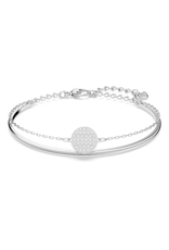 Swarovski  Ginger bangle White, Rhodium plated