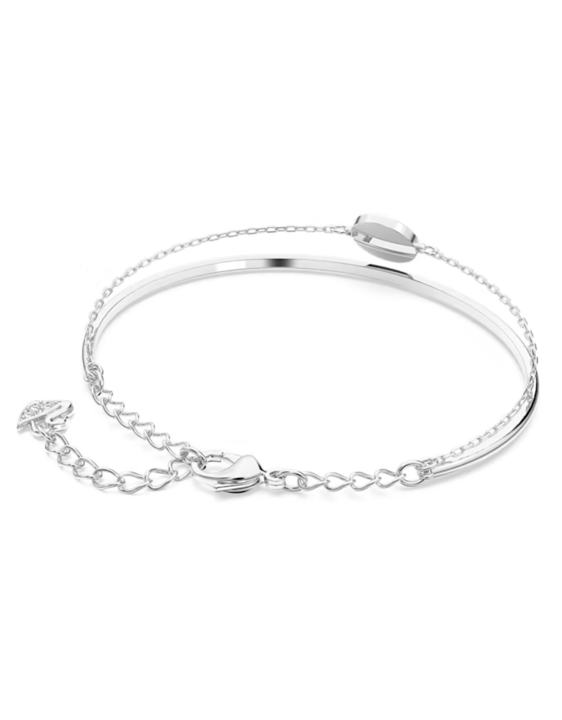 Swarovski  Ginger bangle White, Rhodium plated