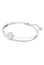 Swarovski  Ginger bangle White, Rhodium plated