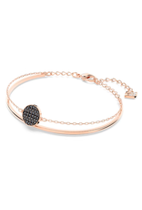 Swarovski  Ginger bangle Grey, Rose gold-tone plated