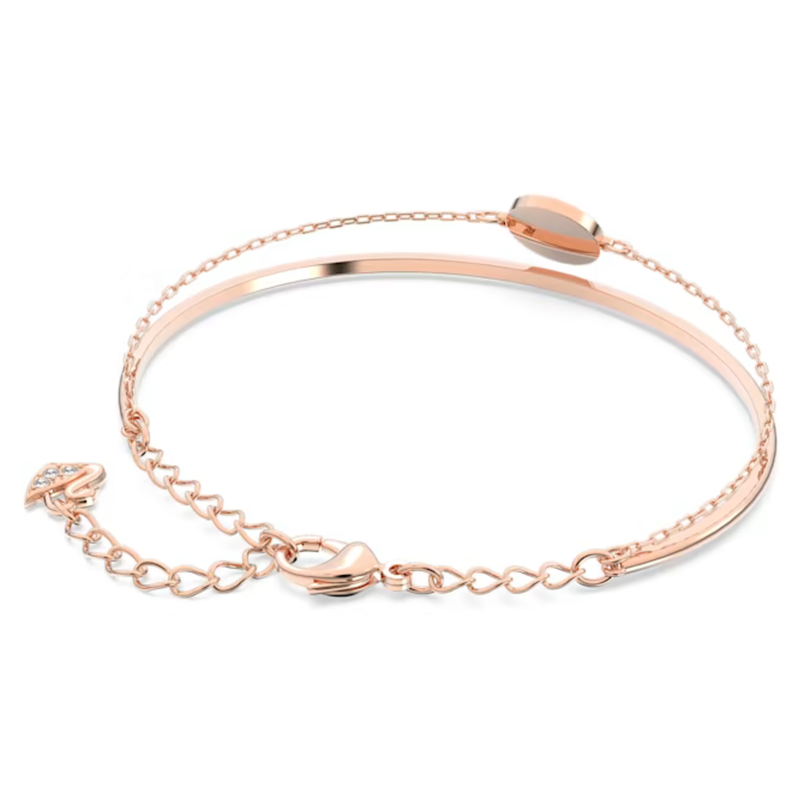 Swarovski  Ginger bangle Grey, Rose gold-tone plated