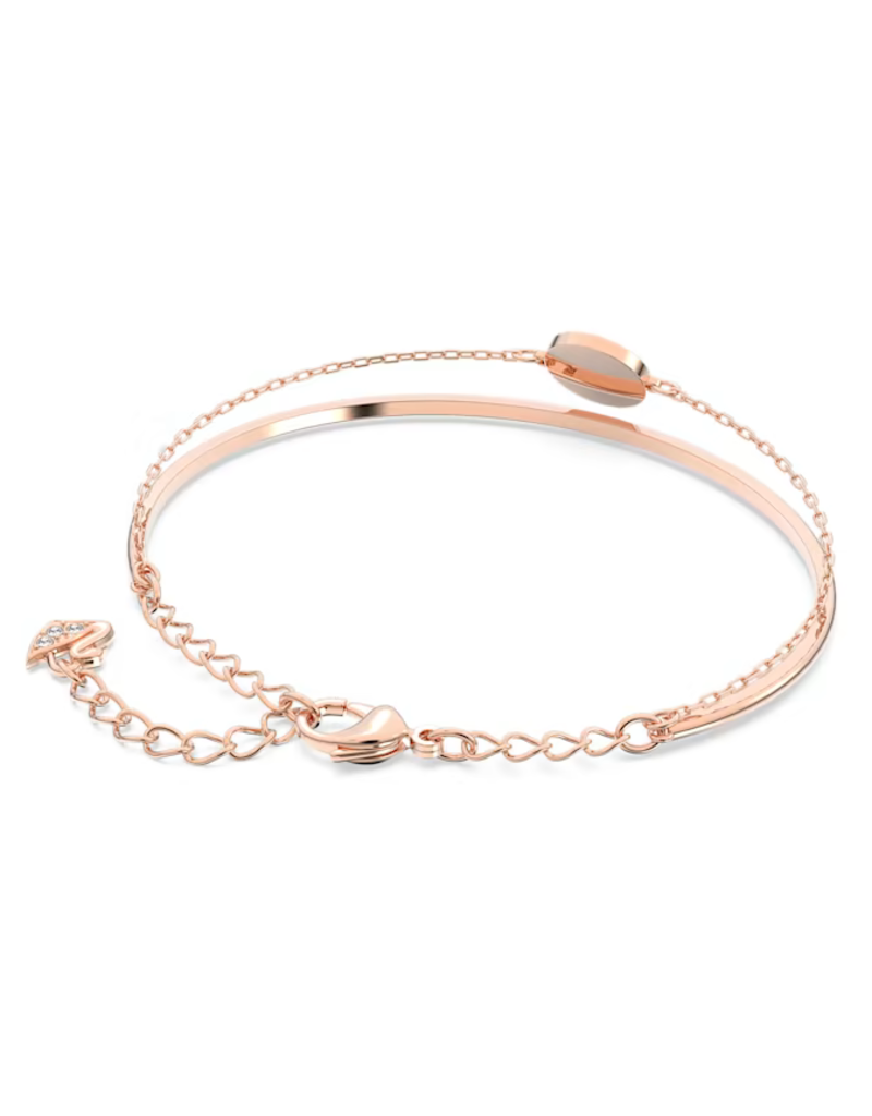 Swarovski  Ginger bangle Grey, Rose gold-tone plated