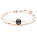 Swarovski Ginger bangle Grey, Rose gold-tone plated