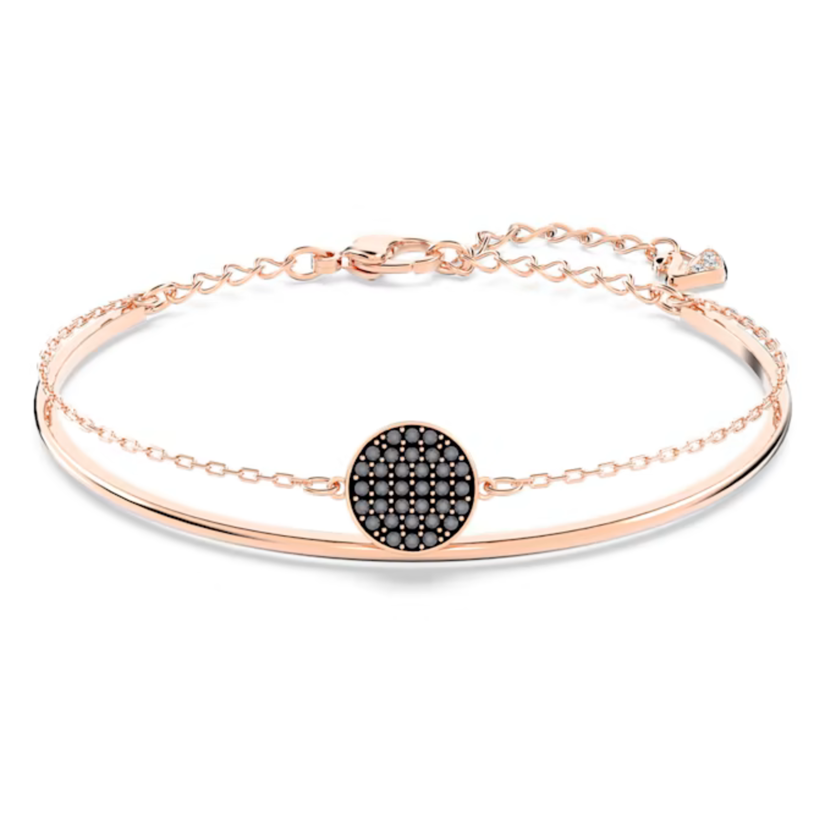 Swarovski  Ginger bangle Grey, Rose gold-tone plated