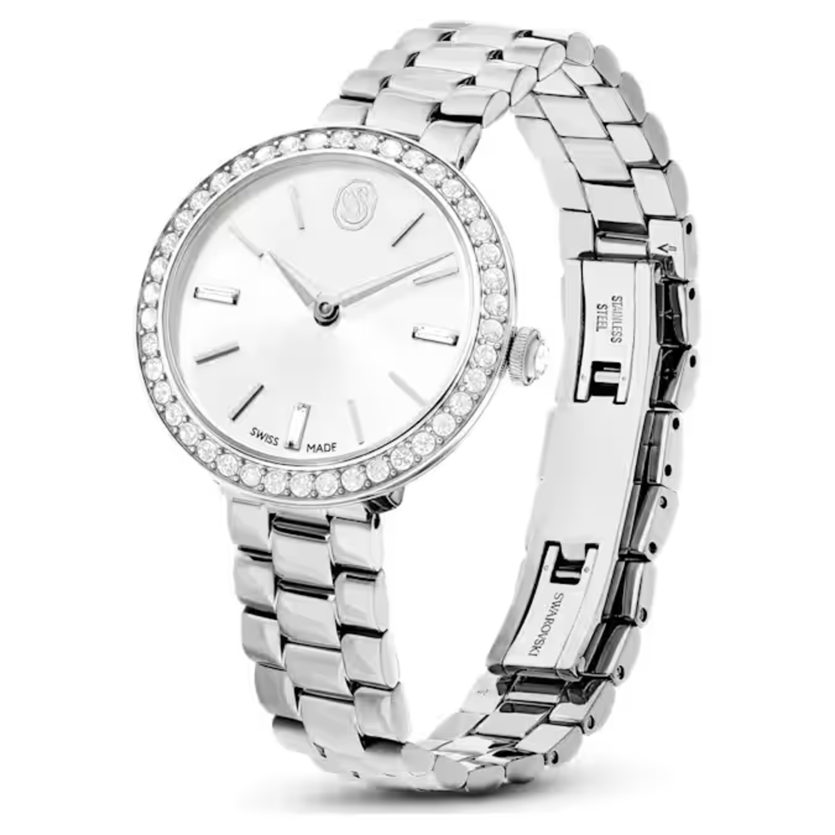 Swarovski  Certa watch Swiss Made, Metal bracelet, Silver tone, Stainless Steel