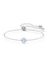 Swarovski  Angelic bracelet Cushion cut, Blue, Rhodium plated