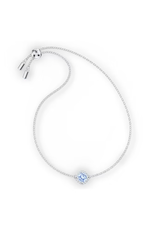 Swarovski  Angelic bracelet Cushion cut, Blue, Rhodium plated