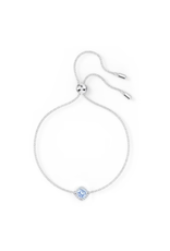 Swarovski  Angelic bracelet Cushion cut, Blue, Rhodium plated