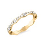 Art Carved Scallop Style Diamond Wedding Band
