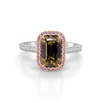 Frederic Sage 18 Karat Two-Tone Fancy Brown Yellow Pink Diamond Ring