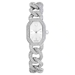 Swarovski Dextera Chain watch Swiss Made, Crystal bracelet, Silver tone, Stainless Steel