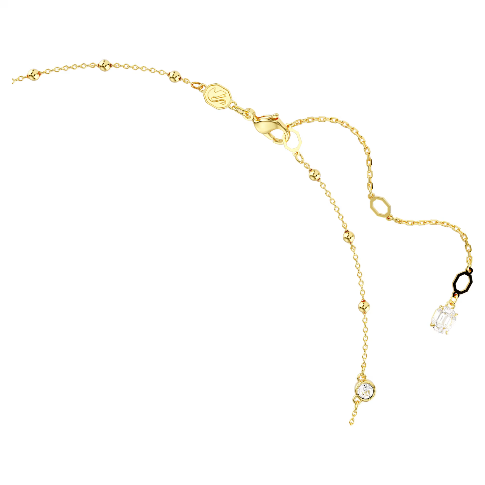 Swarovski  Imber necklace Round cut, Scattered design, White, Gold-tone plated