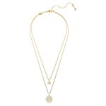 Swarovski Sublima layered pendant White, Gold-tone plated
