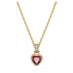 Swarovski Chroma pendant Heart, Red, Gold-tone plated