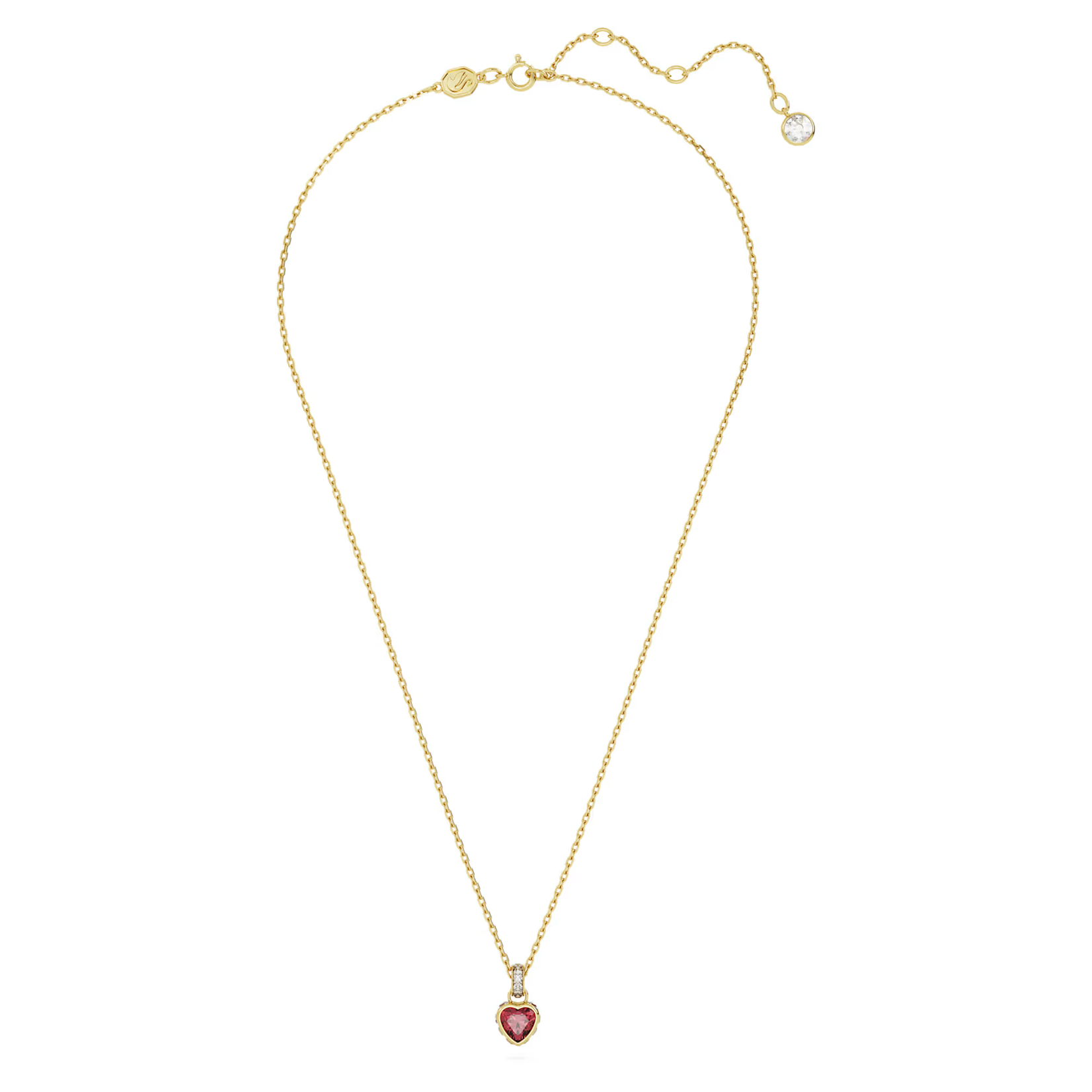 Swarovski Chroma pendant Heart, Red, Gold-tone plated