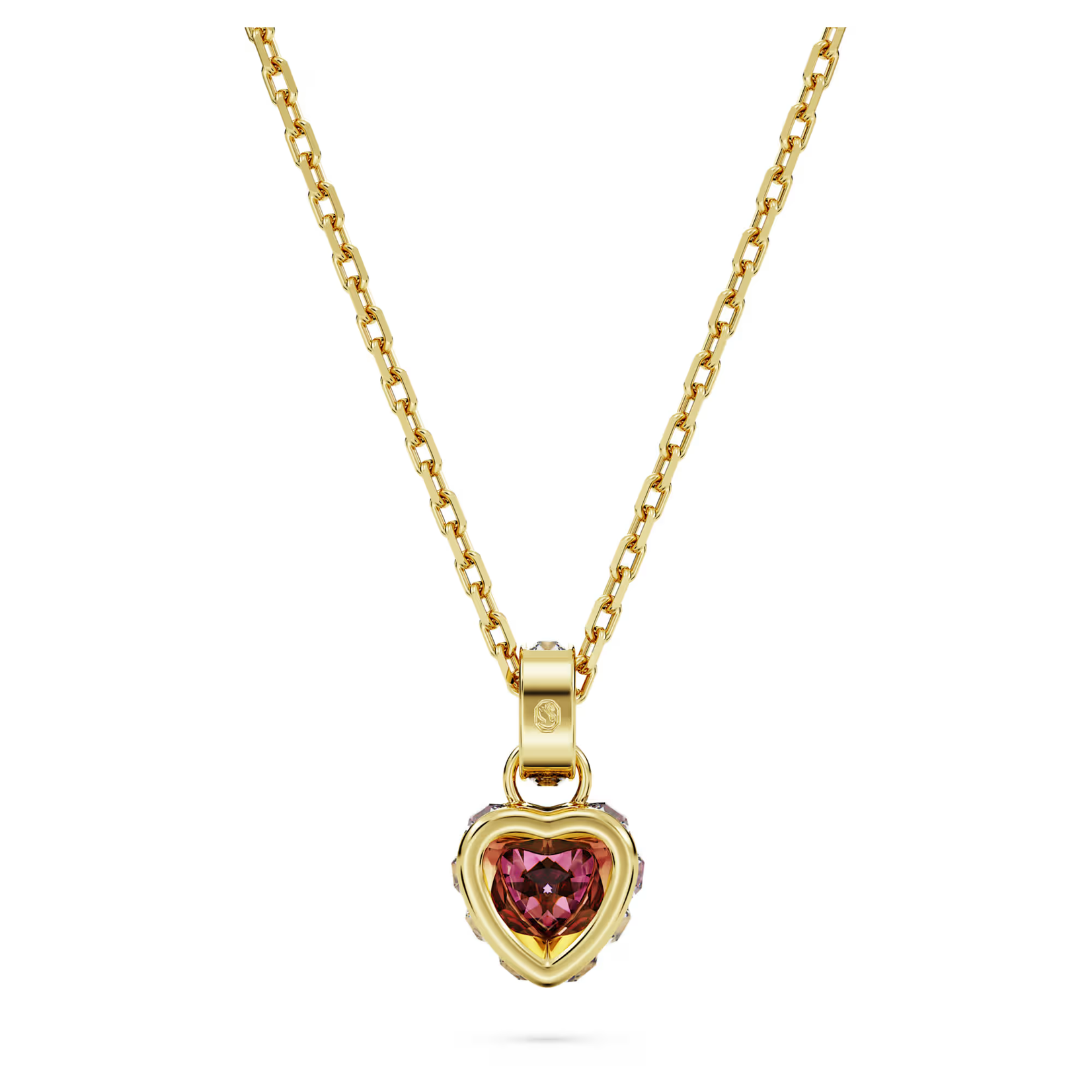 Swarovski Chroma pendant Heart, Red, Gold-tone plated