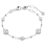 Swarovski Imber bracelet Round cut, White, Rhodium plated