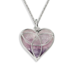 Nicole Barr Sterling Silver 2-Piece Purple Heart Celtic Necklace