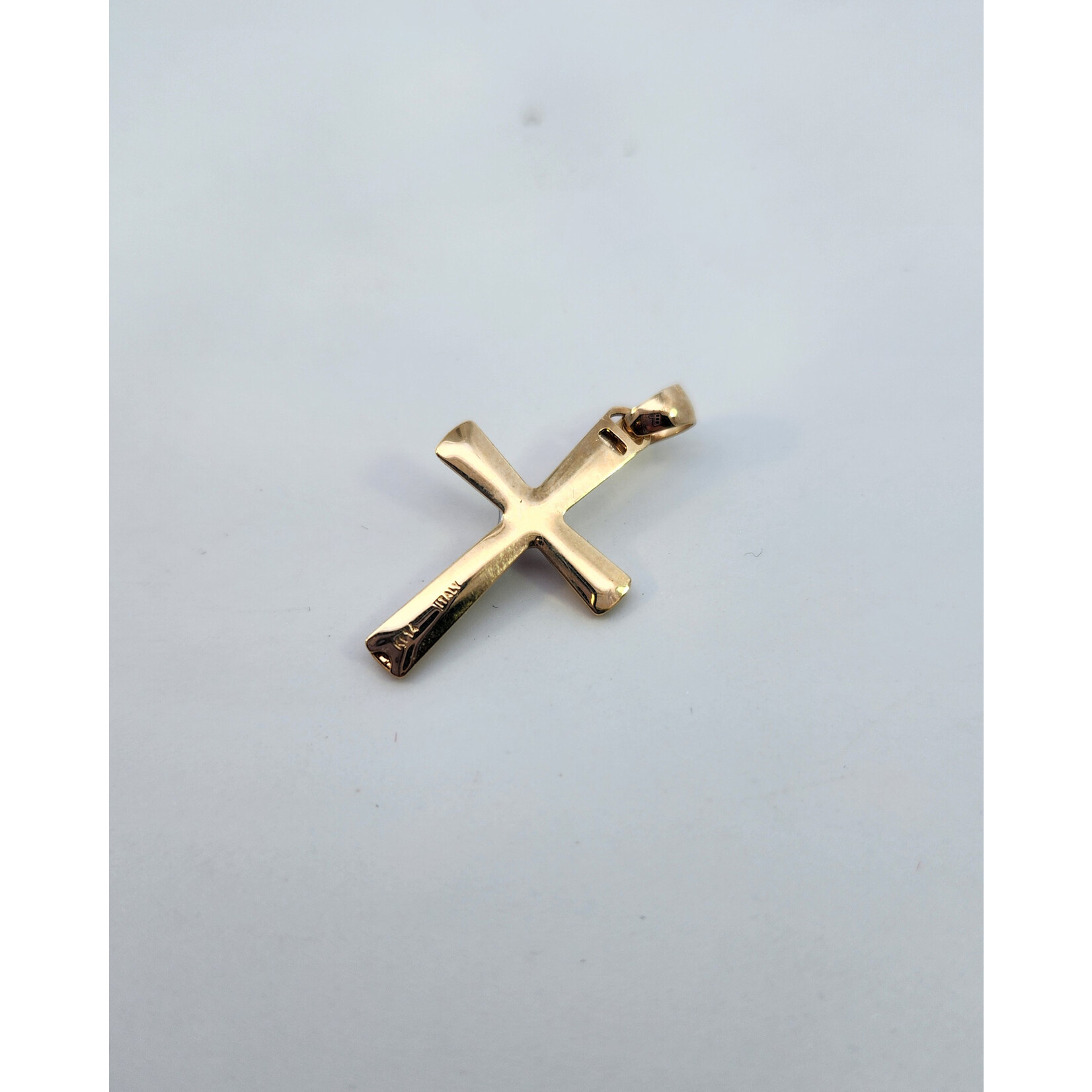14 Karat Two-Tone Gold Tapered Crucifix Pendant