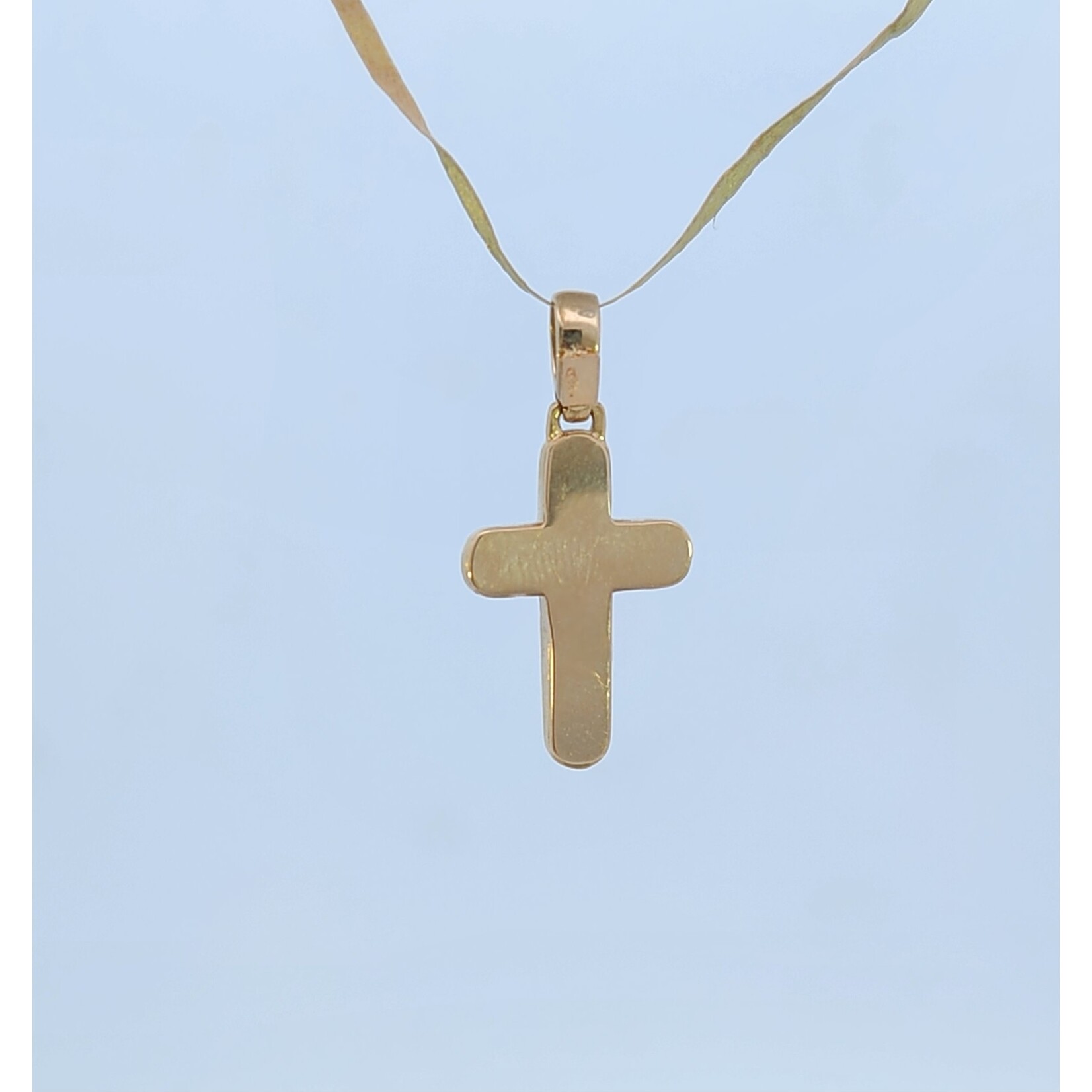 14 Karat Two-Tone Gold Double Cross Pendant