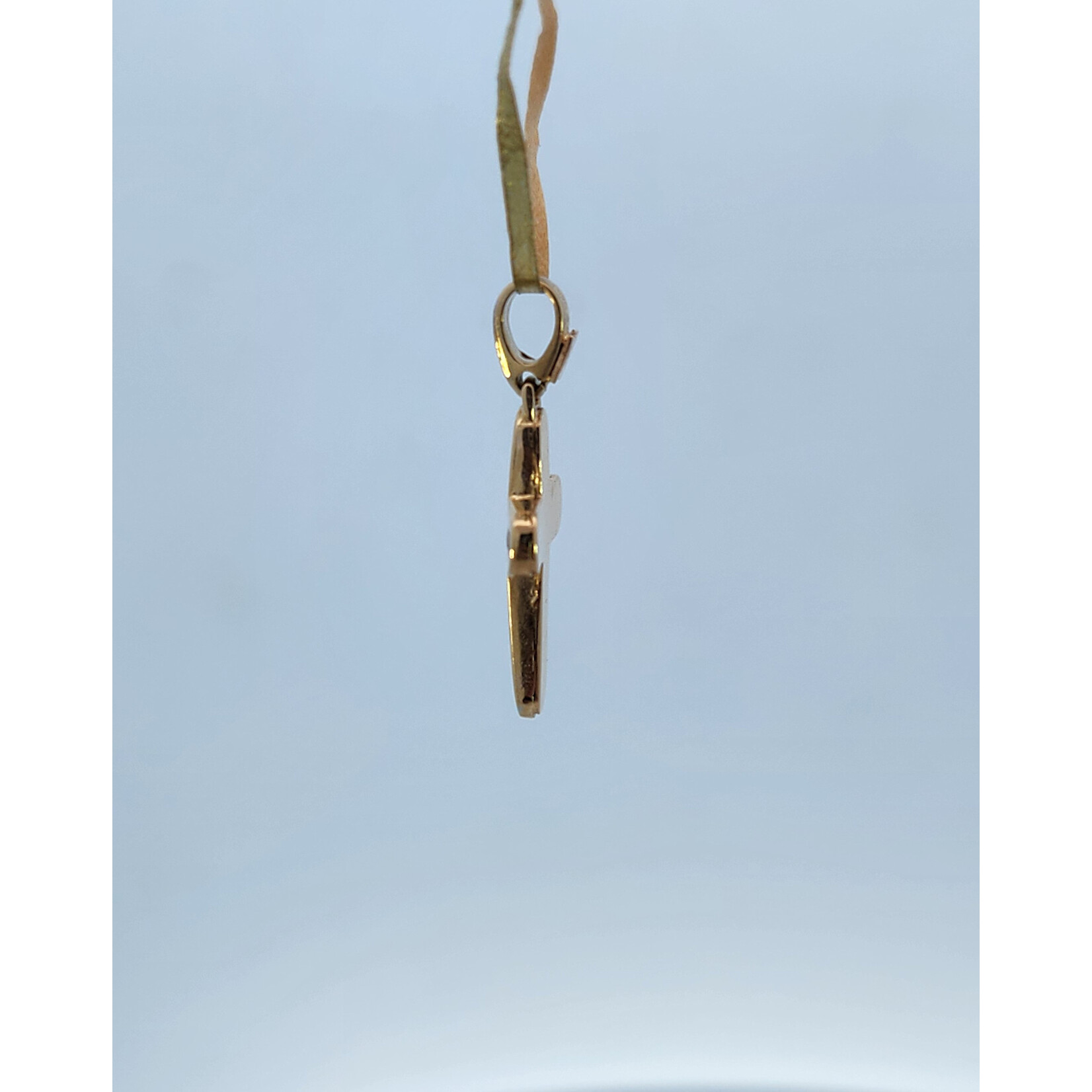 14 Karat Two-Tone Gold Double Cross Pendant