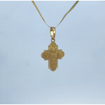 14 Karat Yellow Gold Catholic Four Way Medal Pendant