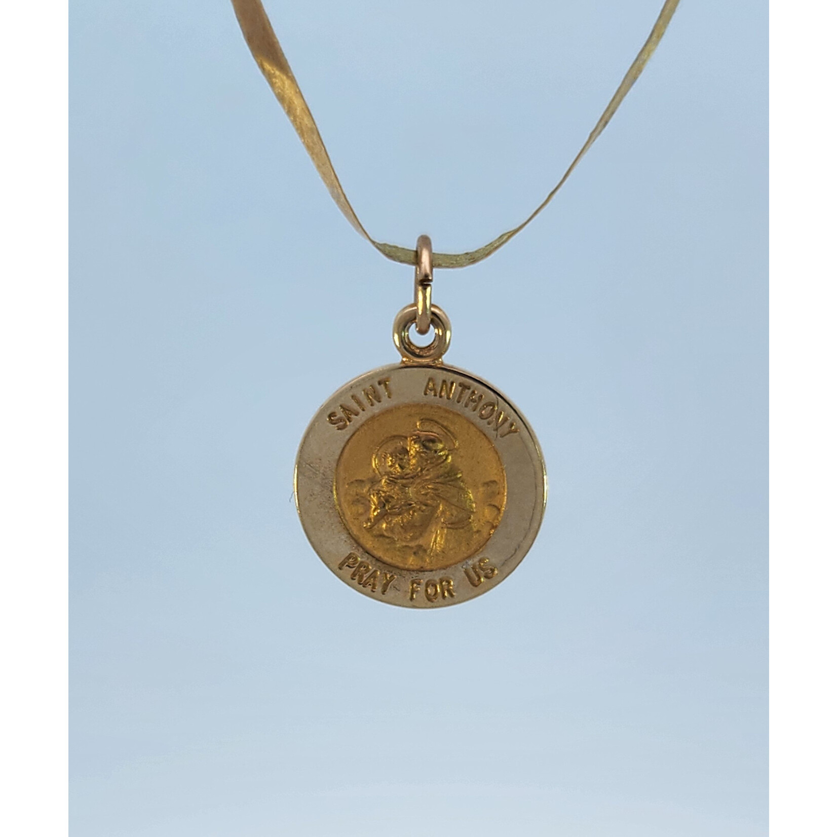 14 Karat Yellow Gold Saint Anthony Medal Charm